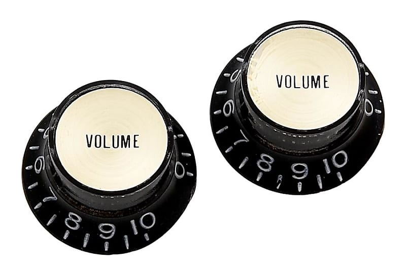 Reflector Cap Volume Knobs For Usa Split Shaft Pots - Black 