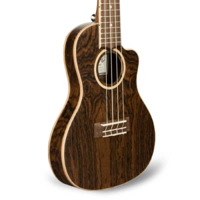 Lanikai FB-CETC Figured Bocote Cutaway Electric Thinline Concert Ukulele w/ Bag image 2