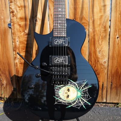 ESP Custom Shop KH-3 w/ Spider  Black w/Graphic Left Handed 6-String Guitar w/ Case image 5
