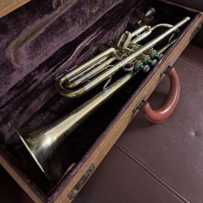 F.E.Olds Ambassador Los Angeles Hubbard u0026 Morgan JAZZ trumpet GAMONBRASS  Bach 7c mouthpiece case