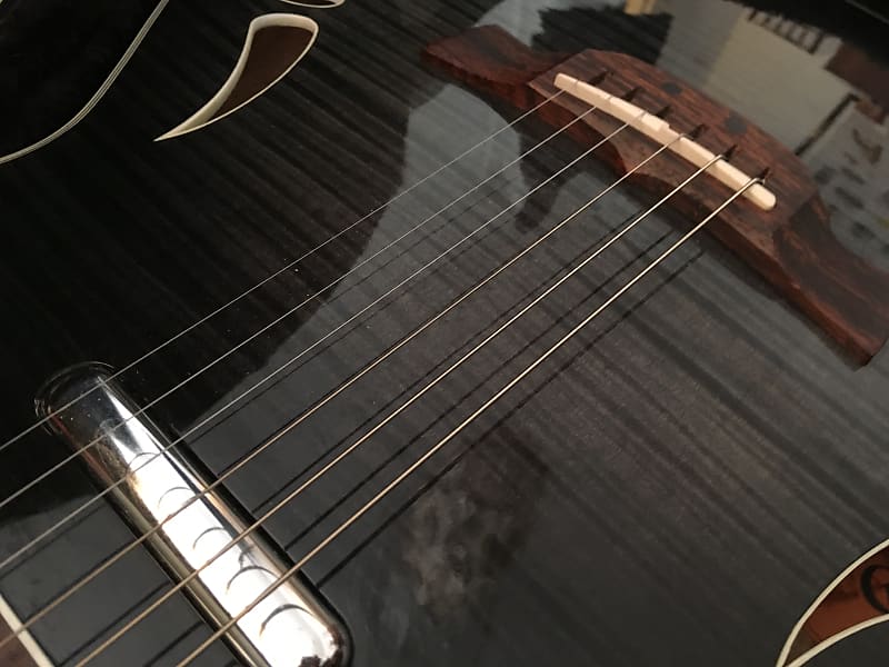 Crafter SA-TMBK Electro Acoustic Hybrid Guitar Flame Top +