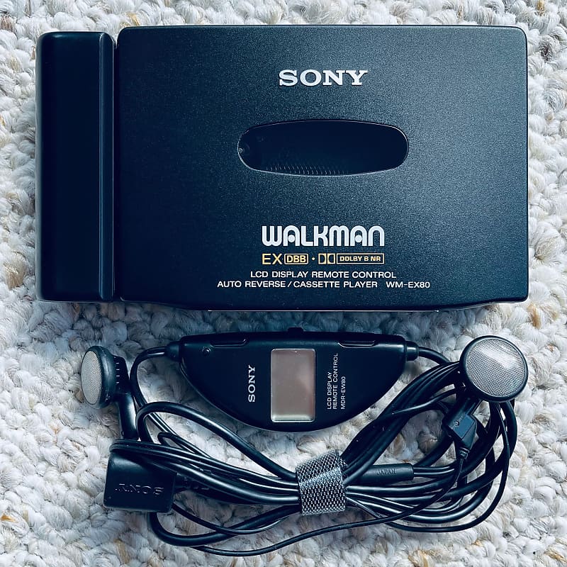 [RARE] SONY WM-EX80 Walkman Cassette Player Excellent Black ! Display or  Repair : )