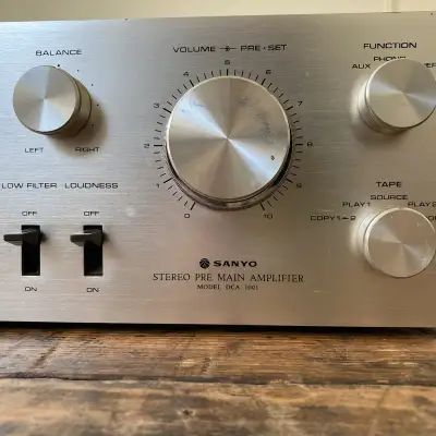 Sanyo DCA 1001 Stereo Pre Main Amplifier 1976 Silver | Reverb