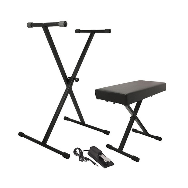 On-Stage KPK6550 Keyboard Stand/Bench Pack w/ KSP100 Sustain Pedal image 1