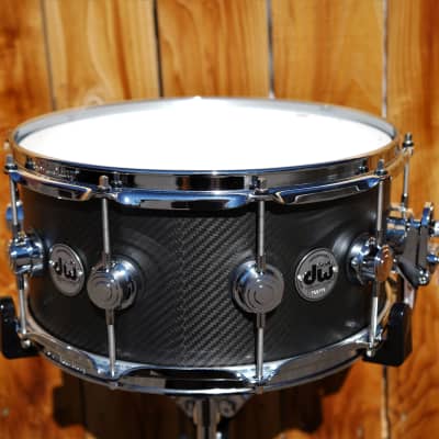 DW USA Collectors Series 1.5mm Pure Carbon Fiber Shell Snare Drum | 6.5" x 14" image 4