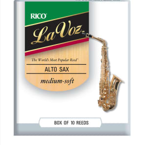 Rico RJC10MS La Voz Alto Saxophone Reeds - Strength Medium-Soft (10-Pack)