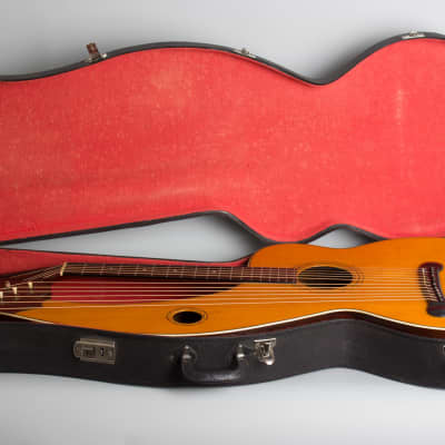 Dyer Symphony Style 5 Harp Guitar,  made by Larson Brothers (1914), ser. #782, black hard shell case. image 10
