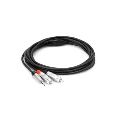 Hosa - Pro Stereo Breakout REAN 3.5mm TRS male to Dual RCA male, 6ft image 2