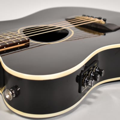 Circa 1985 Kramer Ferrington Black Finish Vintage Acoustic Electric Guitar w/OHSC image 7