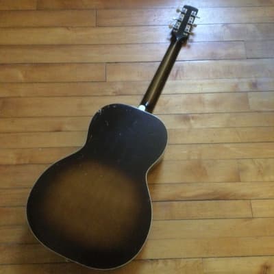 SS Stewart Parlor guitar 30s - Dark sunburst image 5