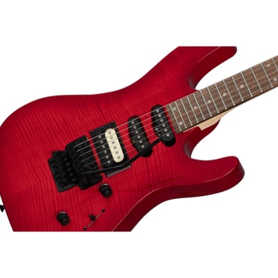 Kramer Striker Figured HSS Floyd Rose Electric Guitar (Transparent Red) image 7