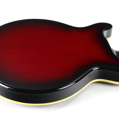 CLEAN! 2000 Hamer USA Newport Pro Black Cherry Burst - Solid Carved Spruce Top, Hollowbody Guitar! image 23