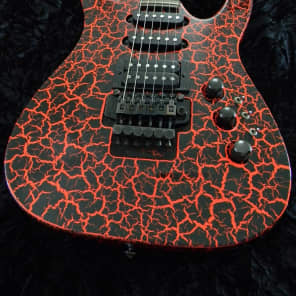 VESTER II MANIAC SERIES Circa 1991 Archtop Red Crackle Finish Body Neck Guitar Kramer Style image 2