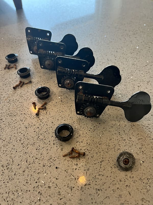 1988 Fender Bass Tuning Machines Tuners Black Reverb