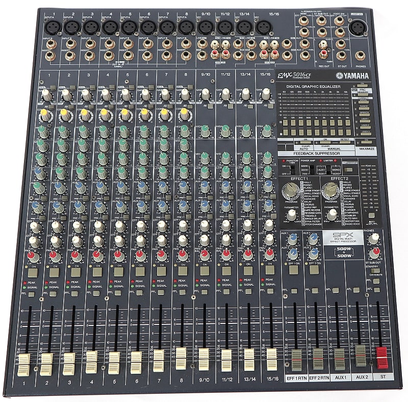 Yamaha EMX 5016CF 500w 16-Channel Powered Mixing Board w/ DSP | Reverb