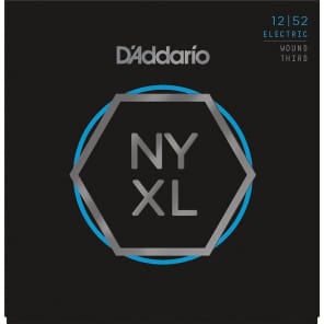 D'Addario NYXL1252W Nickel Wound Electric Guitar Strings, Jazz Light Gauge with Wound 3rd