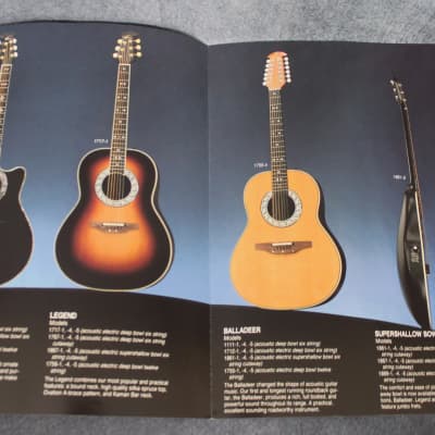Ovation Adamas and Ovation Brochures, Specifications, Price List 1982, 1984, 1986 image 3