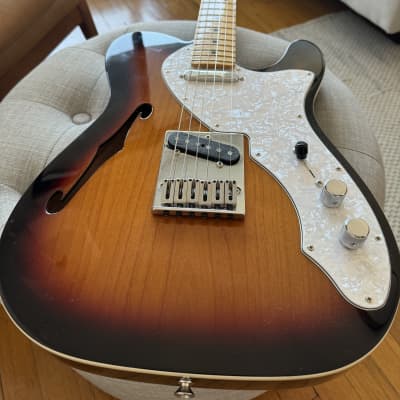 Fender Telecaster Thinline with Maple Fretboard 2014 - 3-Color Sunburst (MIM) image 4