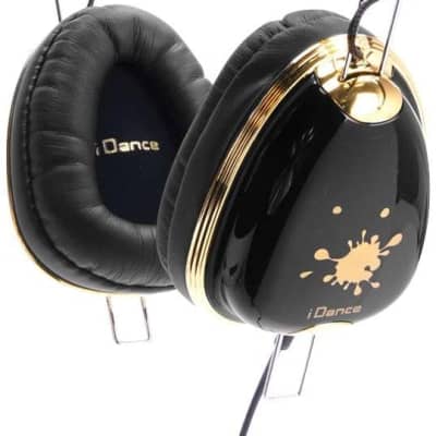 iDance - FUNKY100 - Headphones In Line Mic - Black And Gold