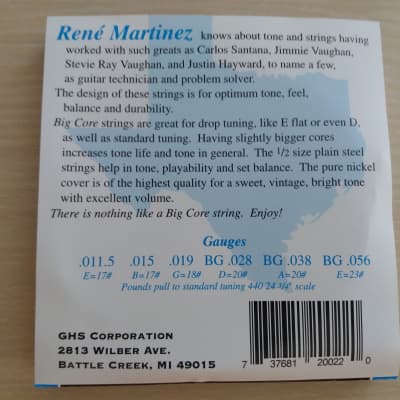 GHS Big Core RENÉ Martinez BCR Nickel .0115-.056 - NEW! image 2