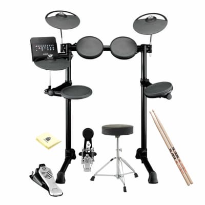 Yamaha DTX452K Complete Electronic Drum Kit included Double-Braced Drum Throne, Drum Sticks and Drum image 1