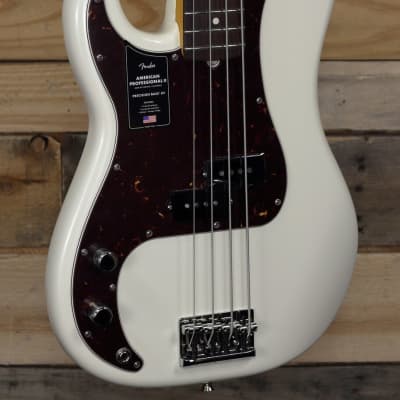 Fender American Professional II Precision Bass Left-Hand Olympic White w/ Case image 1