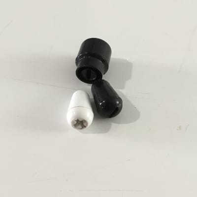 Lot of 3 Vintage Style Fender Tele Strat Switch Tips Black Light NOS Relic Tips image 1