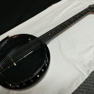 DEAN Backwoods 6 BLACK Chrome ELECTRIC 6-string BANJITAR banjo GUITAR new image 1