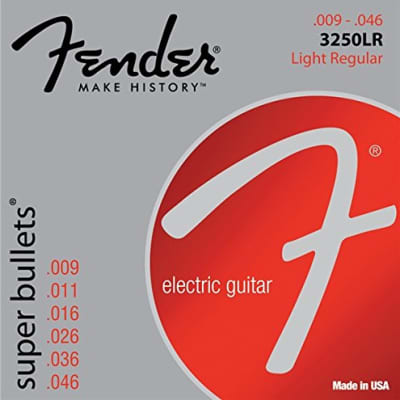 Fender 3250LR Super Bullets Electric Guitar Strings Set - LIGHT REGULAR 9-46 for sale