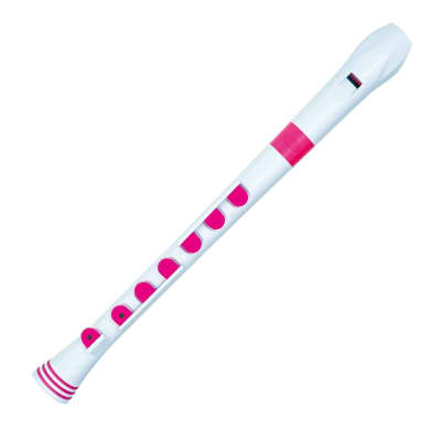 Nuvo Soprano Recorder+ Silicone Baroque Key System - Pink with Case image 2