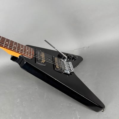 Epiphone Flying V 2 black Zebra PUs black hockey headstock RARE 1982 - 1986 - schwarz image 5