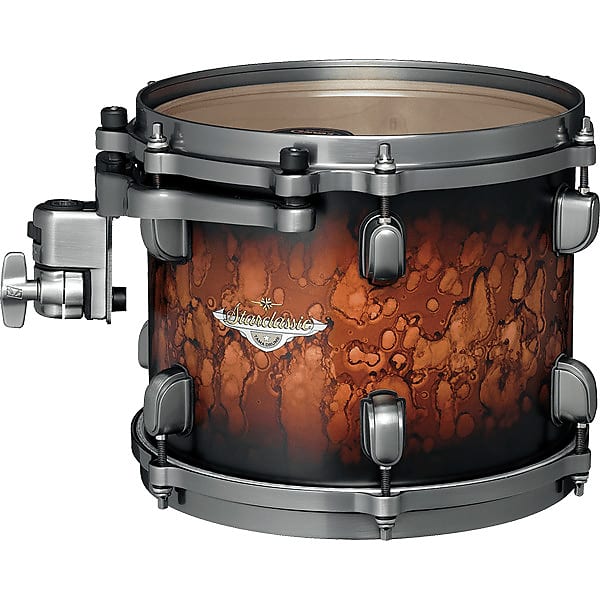 Tama MAT1208U-MBB Starclassic Maple Lacquer Rack Tom 12" x 8" - Molten Satin Brown Burst/Smoked Black Nickel HW image 1