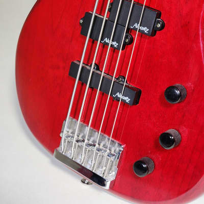 Alvarez AEB250TRD 1996 - Transparent Red - 5 String Bass image 7