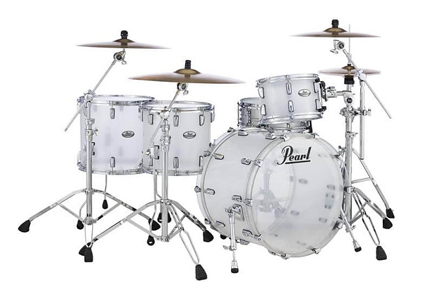 Pearl Crystal Beat 4pc Drum Set 22/12/14/16 Frosted image 1