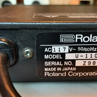 Roland U-110 PCM Sound Module with original Owner's Manual, Preset Tones Chart, and MIDI cable image 7