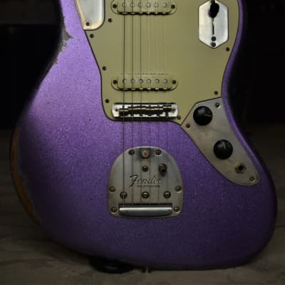 American Fender Jaguar Relic Custom Purple Sparkle image 1