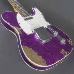 1960 Fender Custom Telecaster  Heavy Relic Magenta  Sparkle image 9