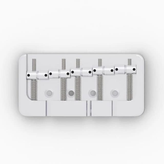 Hipshot BStyle 5String .708 Bass Bridge Brass Chrome 18mm