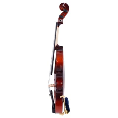 Glarry GV100 1/8 Acoustic Solid Wood Violin Case Bow Rosin Strings Shoulder Rest Tuner 2020s - Natural image 11