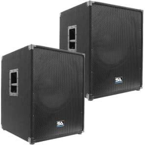 Seismic Audio SA-18SFFPKG1 Passive 1x18" 100w Subwoofer Speakers (Pair)