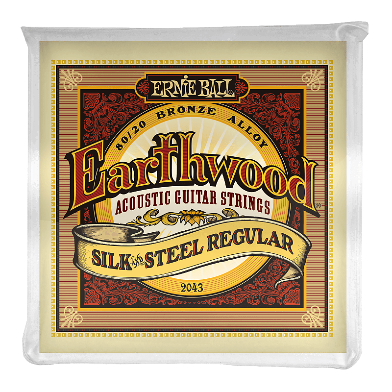 Ernie Ball Earthwood Silk & Steel Reglar 80/20 Bronze Acoustic Guitar Strings image 1
