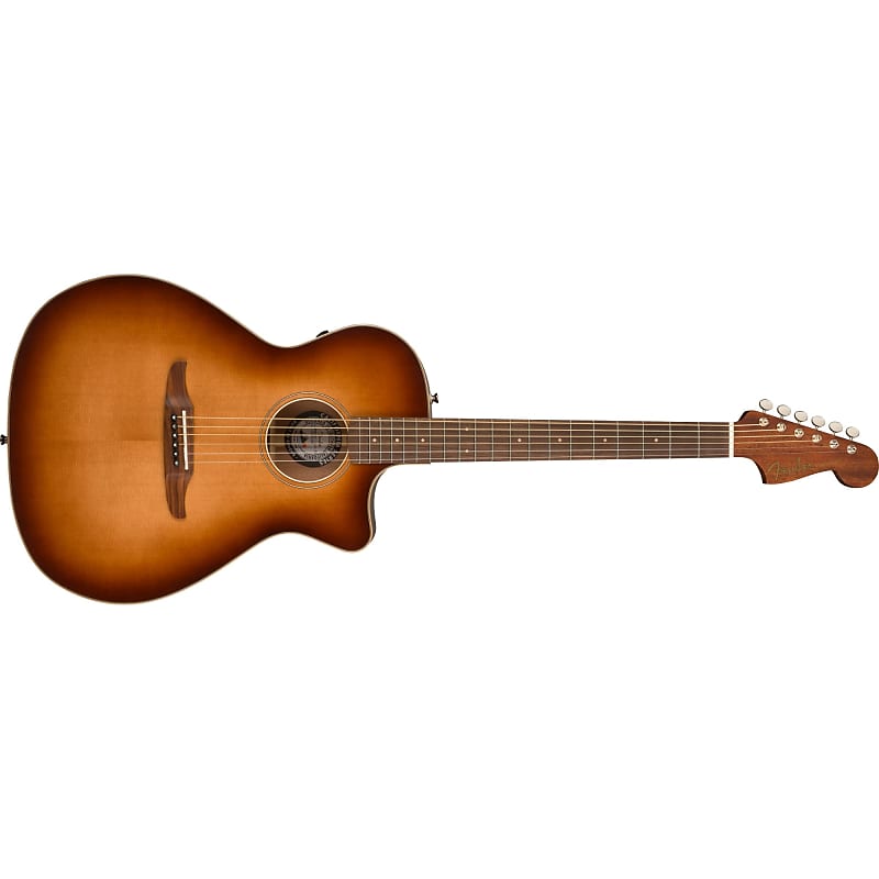 Fender Newporter Classic Acoustic Guitar, Pau Ferro Fingerboard, Aged Cognac Burst, 0970943137 image 1