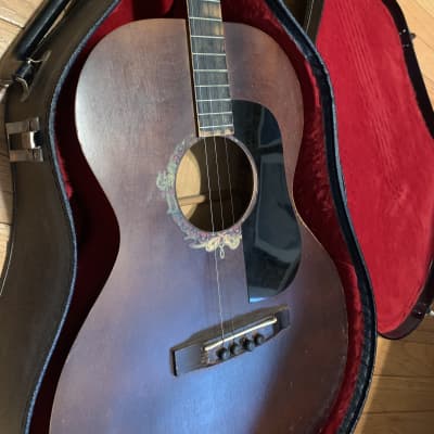 Immagine Crescent Tenor Acoustic Guitar Parlor 1930s Brown Super Rare - 7