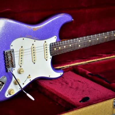 American Fender Stratocaster Custom Relic Purple Sparkle CS Fat 50's image 21