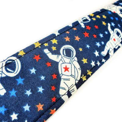 Astronaut Guitar Strap - Shiny Stars in Space -Space Man Guitar Strap- Sci Fi -Galaxy Space Guitar Strap- Astronomy-Electric Acoustic Bass image 3
