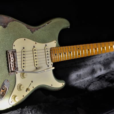 Fender Stratocaster Mid 2000s - Heavy Relic - Green Sparkle image 2