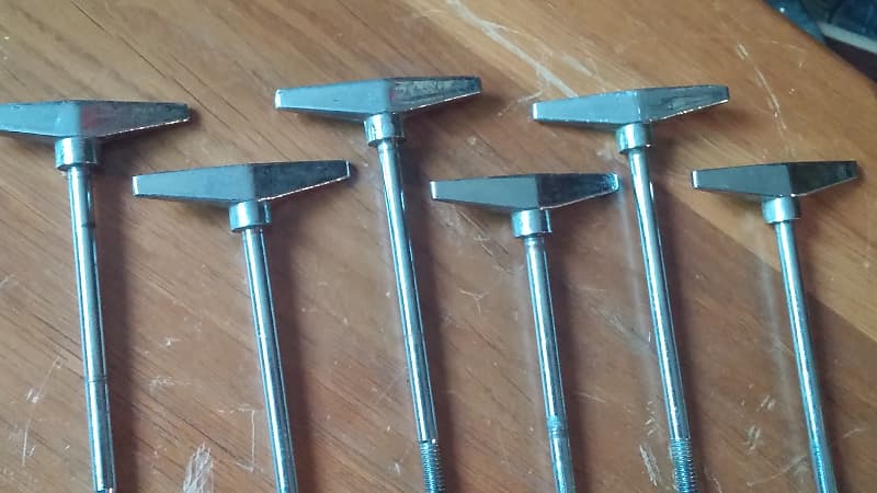 6 Pearl Vintage Bass Drum T Rods Tension Rods 70s 80s 90s image 1