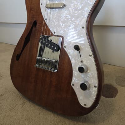 Warmoth Fender Thinline 72 Telecaster Swamp Ash Baritone Roasted