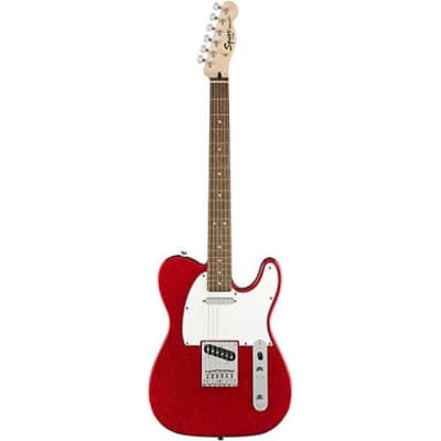 Squier Limited-Edition Bullet Telecaster Electric Guitar Red Sparkle Right Handed image 6