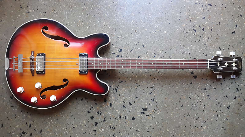 Klira Thinline Bass mid-1960s sunburst image 1